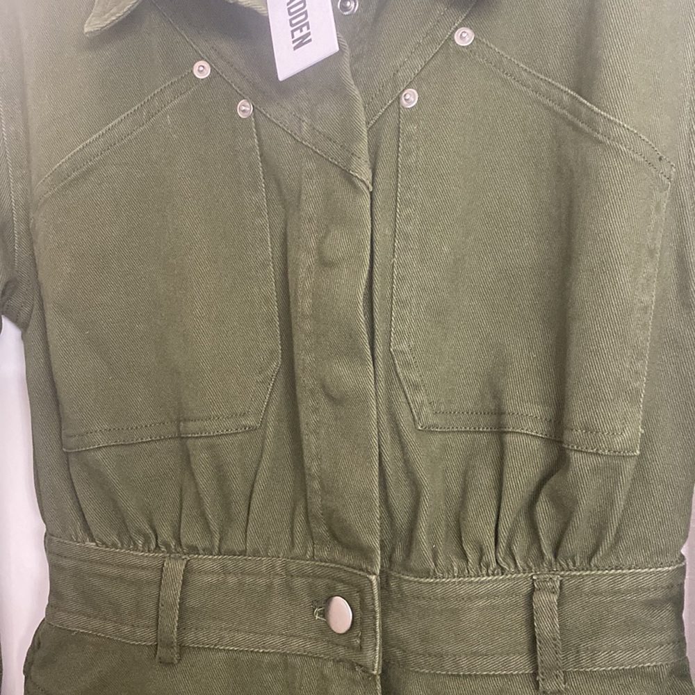NWT…Steve Madden new with tags size 6 green denim dress - Picture 2 of 5